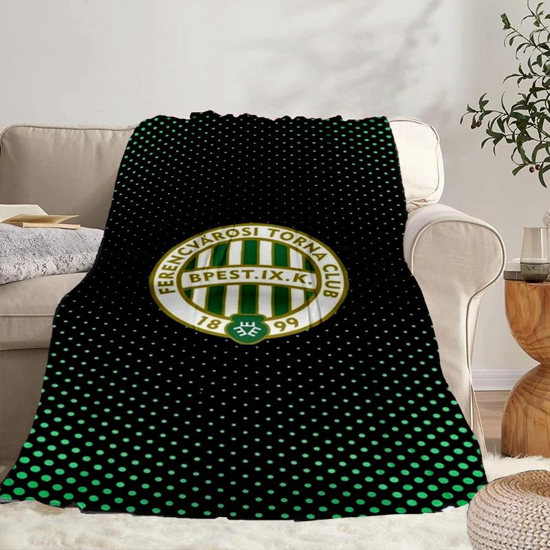 Ferencvárosi TC Calcio Coperta Portatile/Coperta Morbida Coperta da Letto Adatta per Viaggi Campeggio Soggiorni Uffici Divani Regali per Tifosi