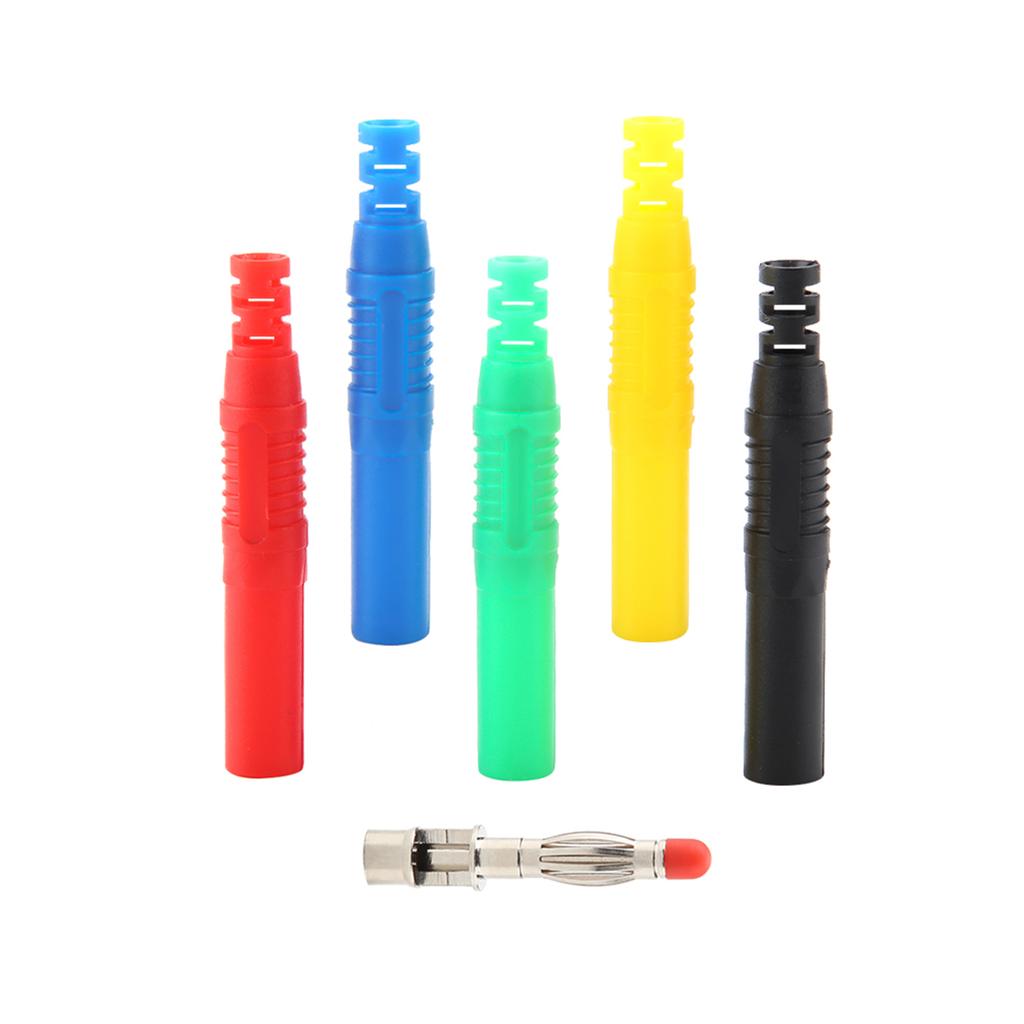 P3013 10pcs 4mm Nickle Plated Copper Banana Plug DIY Solder Assembly Connector