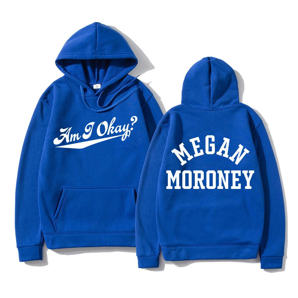 Megan Moroney Am I Okay Men's and Women's College Style Aesthetic Letter Printed Hoodie Autumn/Winter Hoodie Warm Hoodie