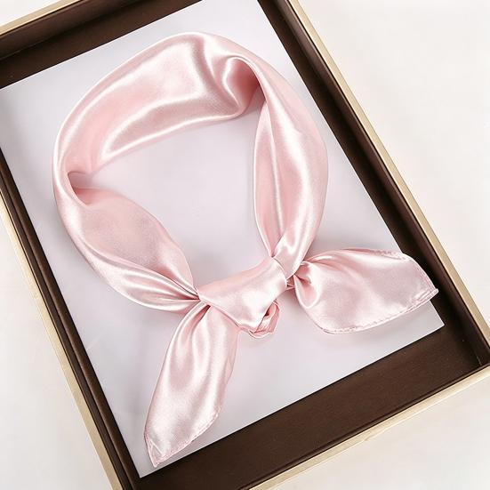 Silk Scarf Soft Breathable Smooth Satin Square Scarf Sun Protection Headscarf Headband Neck Wrap Lightweight Fashion Accessory