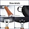 TingLe Uncoated Hand-Forged Iron Wok & Frying Pan