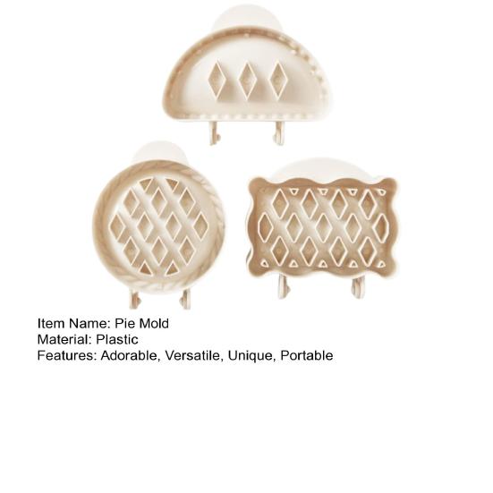 Sada formiček na jablečný koláč Plastové vykrajovátka na těsto Mini výrobník ručních koláčků Podzimní kapesní lis na koláčky pro domácí dezerty