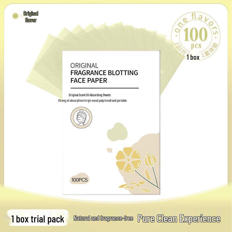 100 Bamboo Charcoal Oil-Absorbing Papers for Face - Unisex Oil Control and Pore Minimizer, Portable for Students