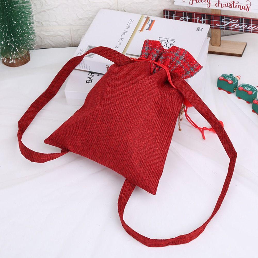 Weihnachtsmann Weihnachtsgeschenktasche Schneemann Kordelzug Handtasche Tragbare Schulter Aufbewahrungstasche Reise