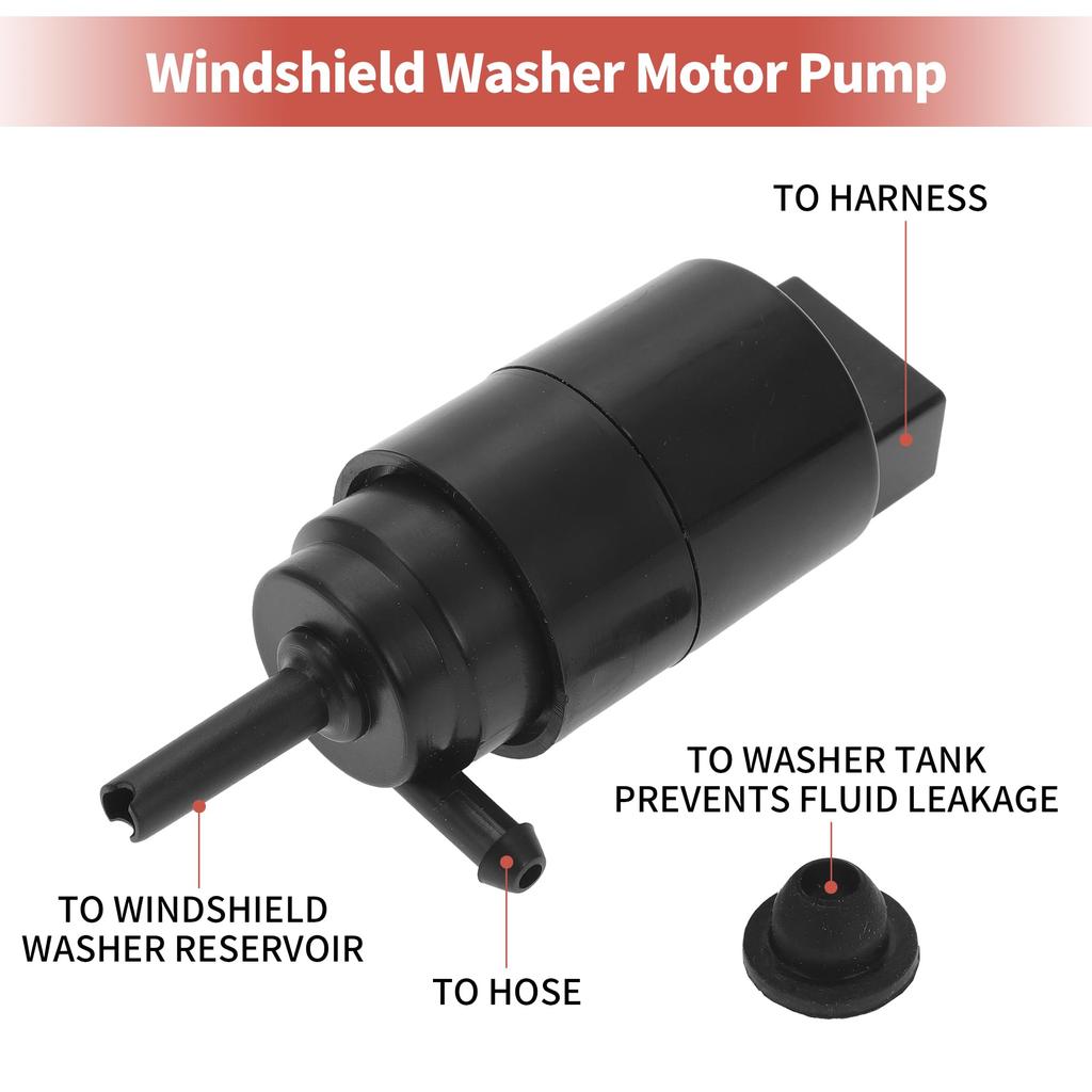 ACROPIX Window Washer Pump W/Grommet Window Washer Fluid Pump for Nissan D22 R20 Window Wiper Pump 1 Pack