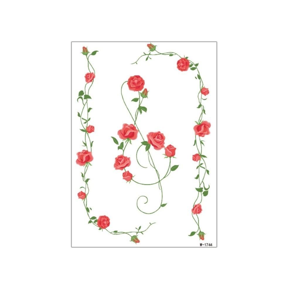 Realistic Rose Stickers Tattoo Stickers Disposable Elf Fairy Makeup Stickers  Body Art