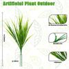 5DB/10DB/20DB Műanyag Mű 7 ágú Fű Növény Zöld Fű Imitáció Hamis Növény Lakásdekoráció Kertészkedés Fű Kültéri