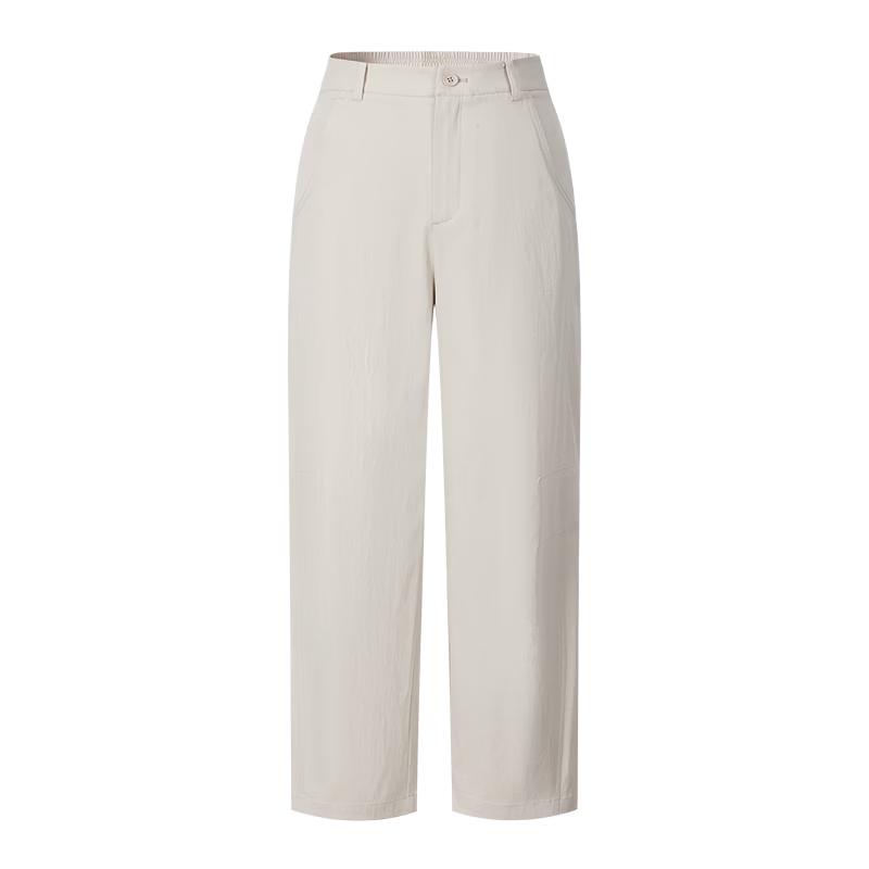 

JUZUI Annao Women s 2026 Summer Cropped Tapered Casual Pants with Knee Panel 2XL
