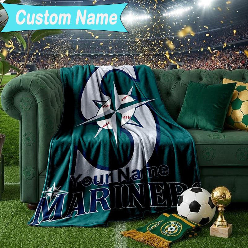 Custom Name Blanket Seattle Logo Blanket Bedding Blanket for Travel, Camping, Living Rooms, Offices, Sofas, Fan Christmas gift