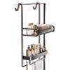 Bathroom Shower Glass Door Hanger No Drill Towel Rack Storage Shelf