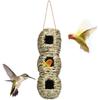 Yousheng Bird Nest 3 Holes Windproof Portable Natural Woven Hanging Bird House Bird Supplies