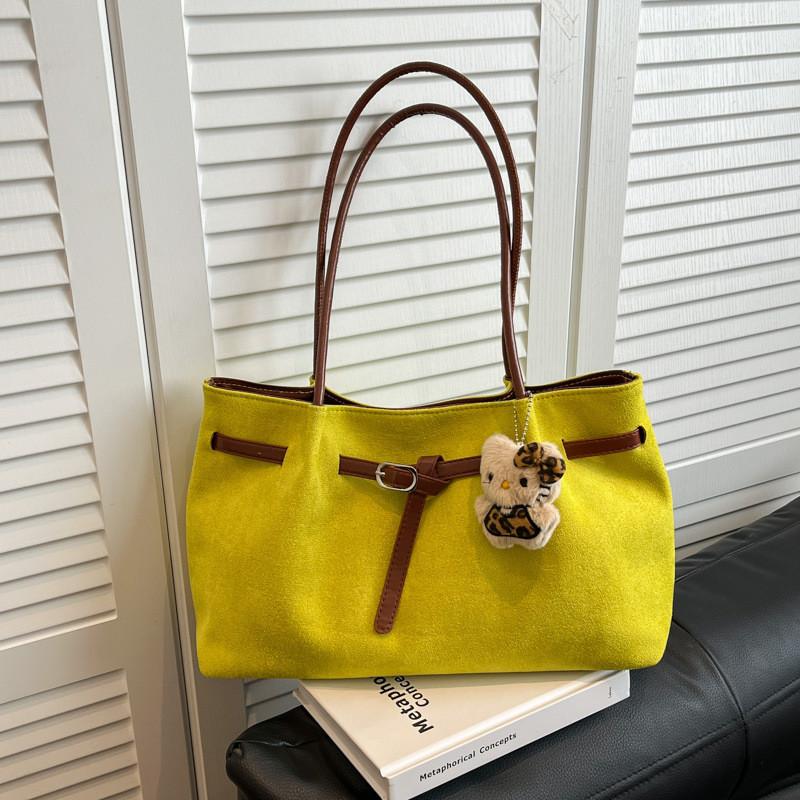 Streetwear Tote Bag For Women Large Suede Shoulder Crossbody With Magnetic Closure