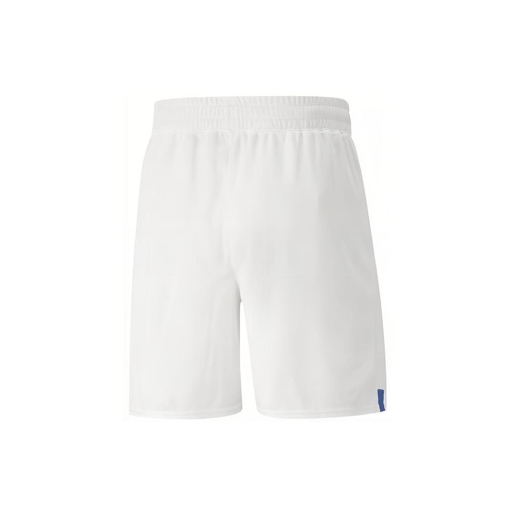 Puma Solid Color Logo Embroidered Micro Badge Sports Straight Leg Football Shorts Italy Team Men Shorts White 765668-08