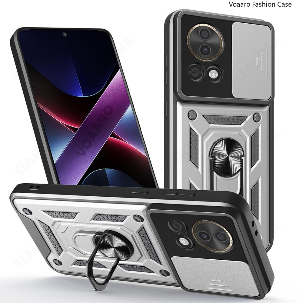 Slide Lens Camera Protection Armor Funda for Huawei Nova 13 Pro Case Magnetic Ring Stand Cover for Huawei Nova 13 12 5G Case