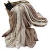 Simple Striped Cotton and Linen Scarf for Women, High-end Sense Light Luxury Contrasting Color Small Fringed Shawl Decoration Men's Silk Scarf