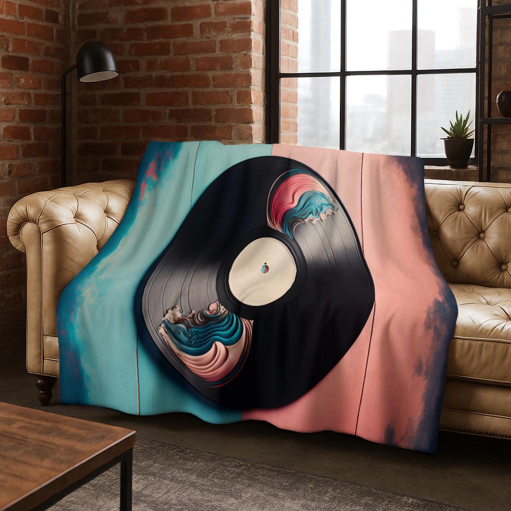 DJ Screen Record Flannel Blanket,Warm and Cozy Soft Throw Blanket for Home Bedroom Bed Sofa Office Travel Picnic Cover Kid Gift