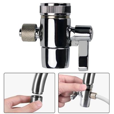 1pc Faucet Diverter Valve M22 Silver Above Counter Water Filter For 1/4" RO Tubing Water System Home Appliance Accessories
