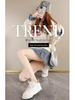 2025 Spring Women's Trendy White Breathable Thick-Soled Korean Style Versatile Casual Sneakers