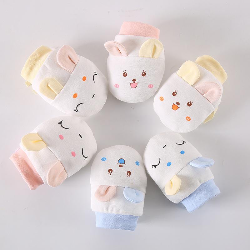 Breathable Cotton Anti-Scratch Mittens for Newborns (0-6 Months) - Spring/Summer Edition