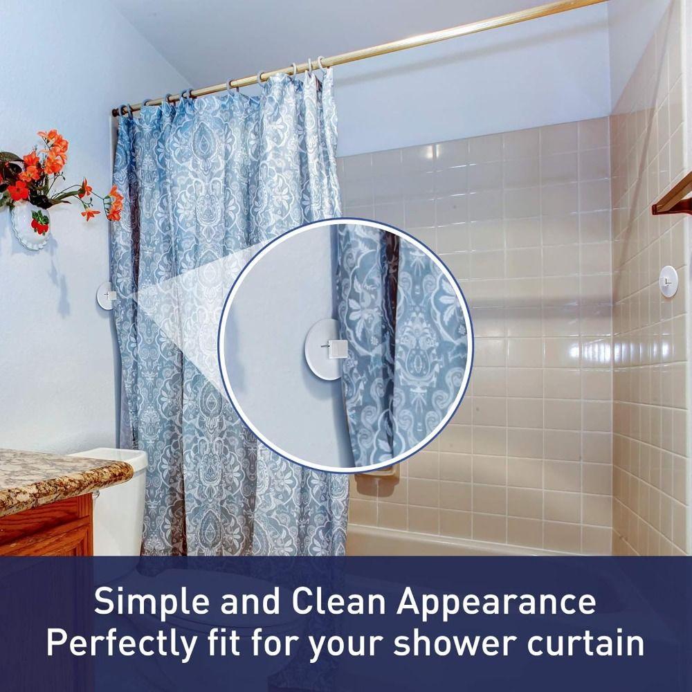 Waterproof Shower Curtain Clips Self Adhesive Bathroom Curtain Clips  Bathroom