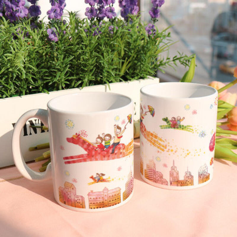 ic679-Design Mug 2p-Riding a Horse to the Sky with Dad