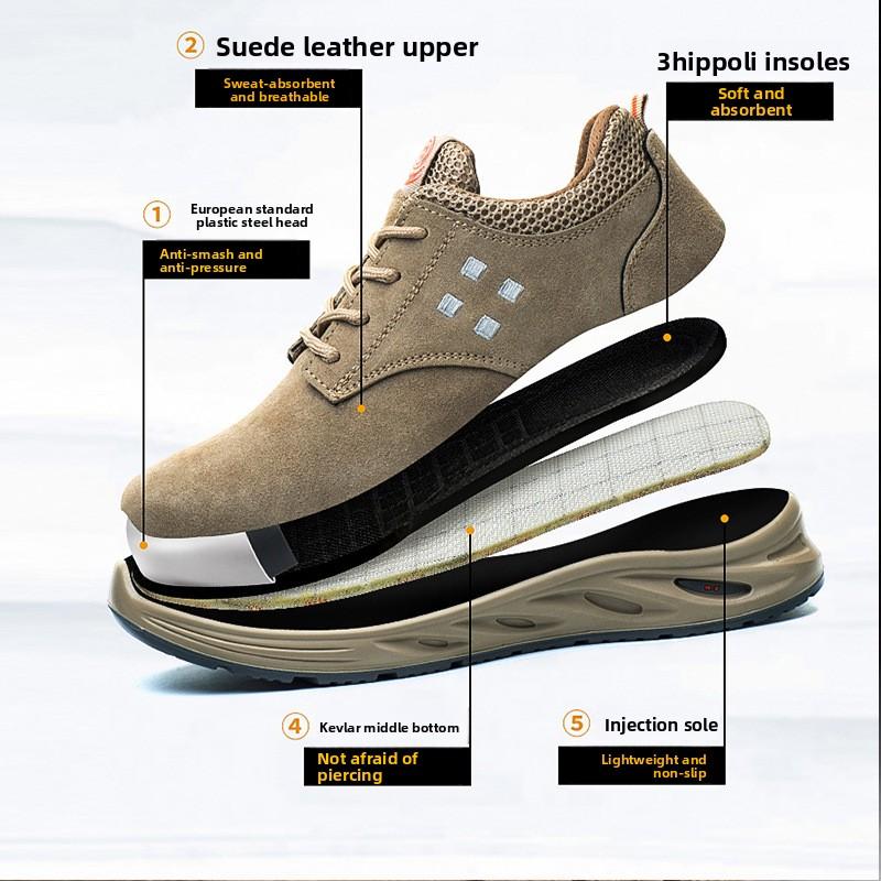 Men's Safety Shoes Insulated 6kV Steel Toe Caps Odor Prevention Anti Smashing Puncture Protective Men's Safety Tennis Steel Toe