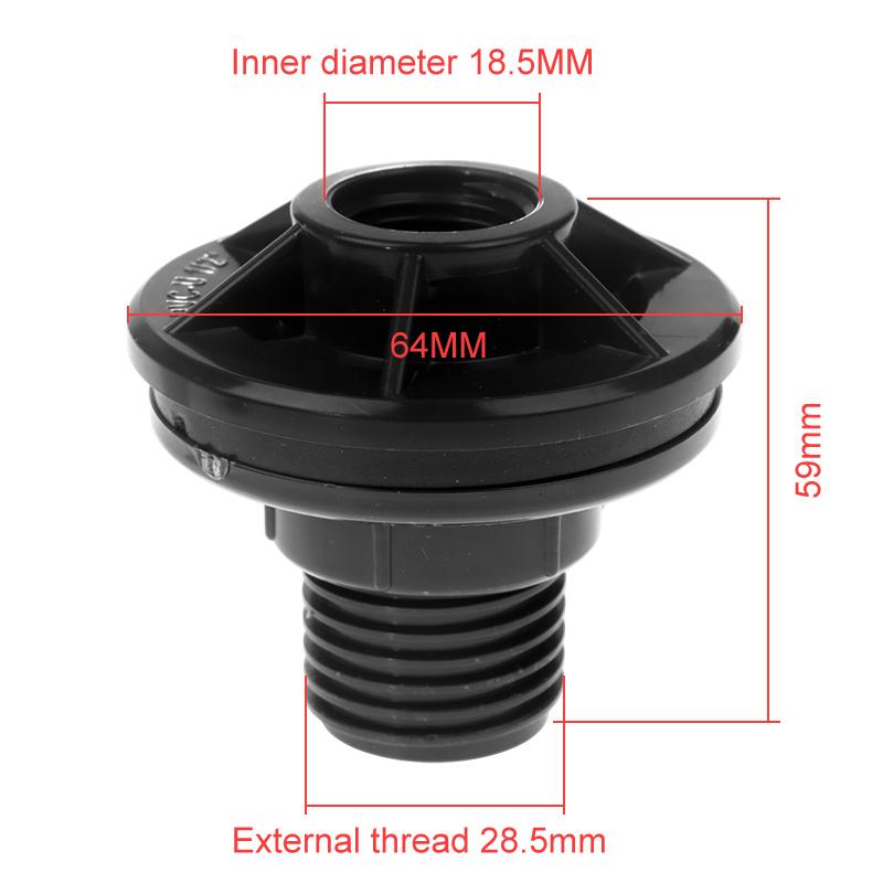 1/2 Inch PVC Bulkhead Union Fitting with Male & Female Threads, Waterproof Tank Connector for Aquarium, Water Storage Tank