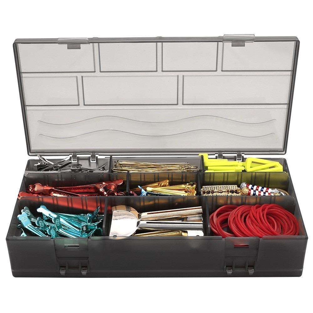 Space Saving Hair Clips Combs Storage Case Multi-grid Compartment Organizer  Barber Shop