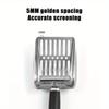 Stainless Steel Cat Litter Scoop with Long Handle - Efficient Sand Leakage Design, Ideal for Cat Litter Cleaning, Pet Waste Removal Tool
