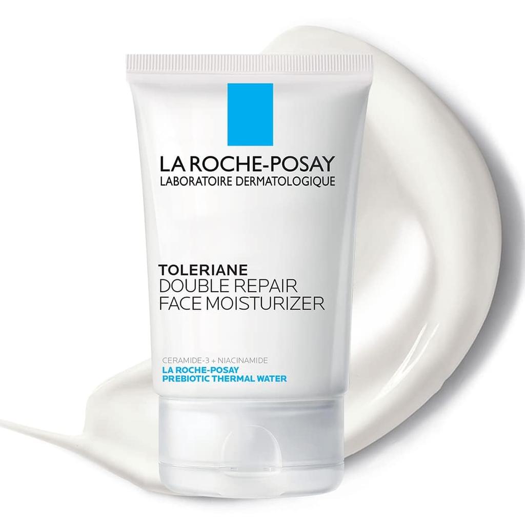 La Roche-Posay Toleriane double repair facial moisturizing cream, a daily moisturizing cream containing ceramide and niacinamide