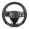 Genuine Leather Car Steering Wheel Cover Carbon Fiber Grip All-Season Anti-Slip Breathable Steering Wheel Cover for Vehicles
