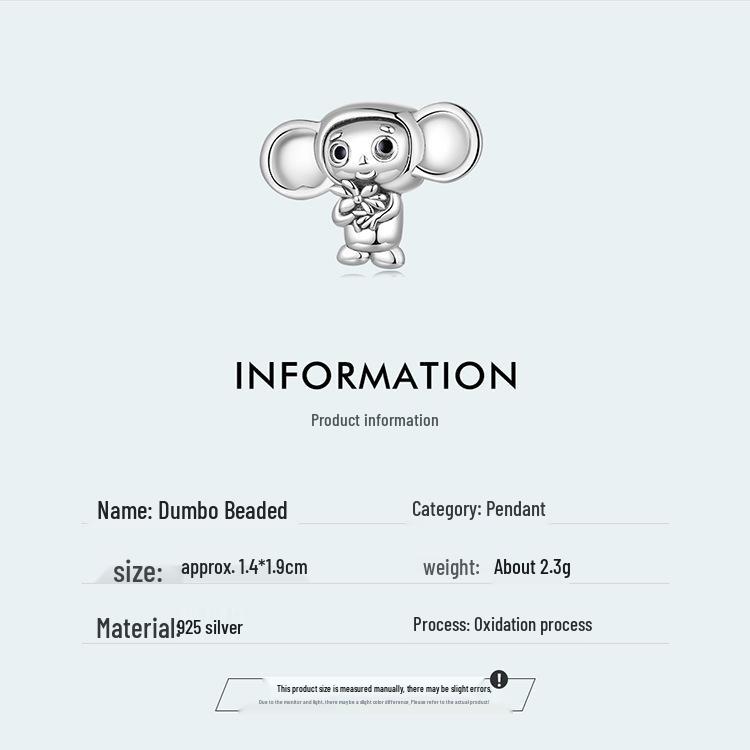 Yinziyun Playful Monkey Sterling Silver Charm Bracelet/Necklace Pendant