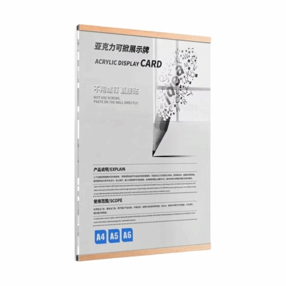 

A4/A5/A6 Acrylic Photo Frame Magnetic Certificate Display Board New Acrylic Sign Holder Picture A6-Vertical