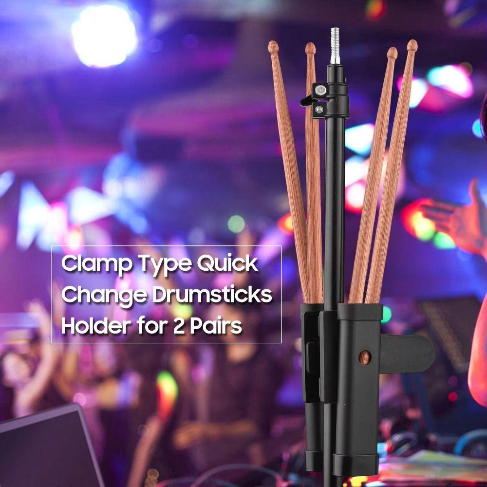 Rubber Pad Drumsticks Holder Strong Spring Drumstick Bag Drumstick Container  Musical Instruments