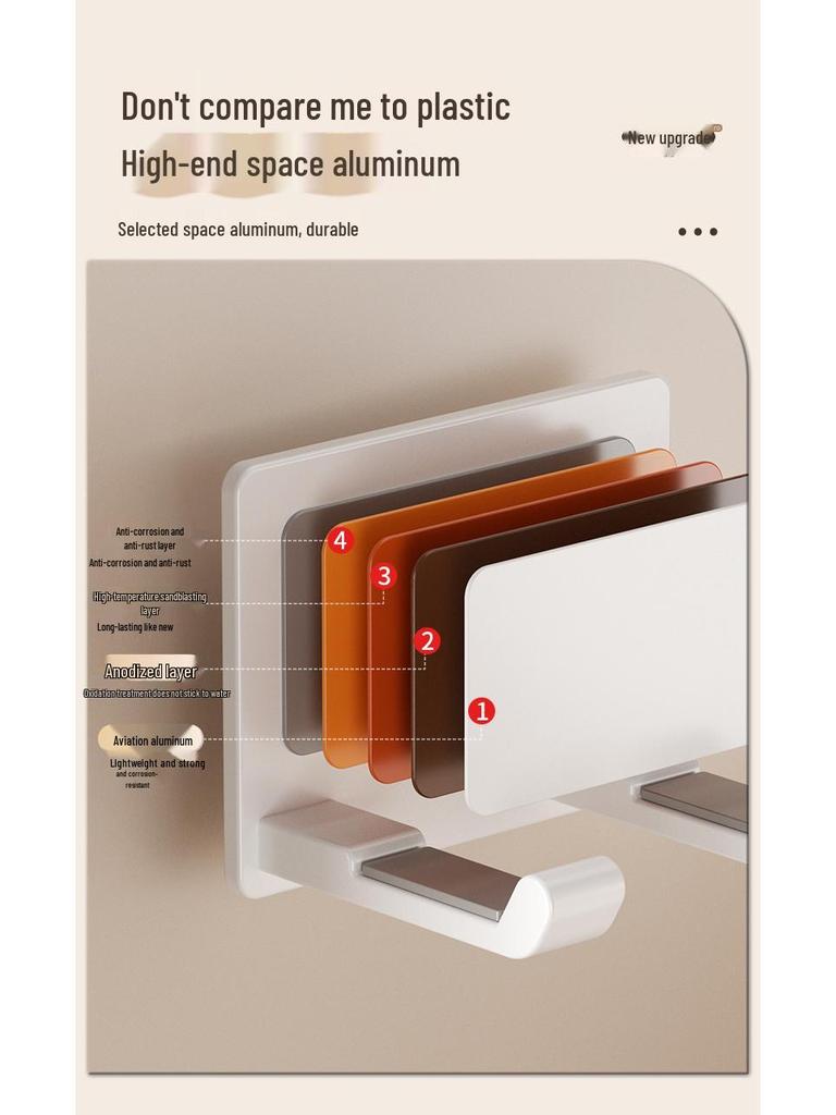 Wall-Mounted Punch-Free Hair Dryer Holder Rack