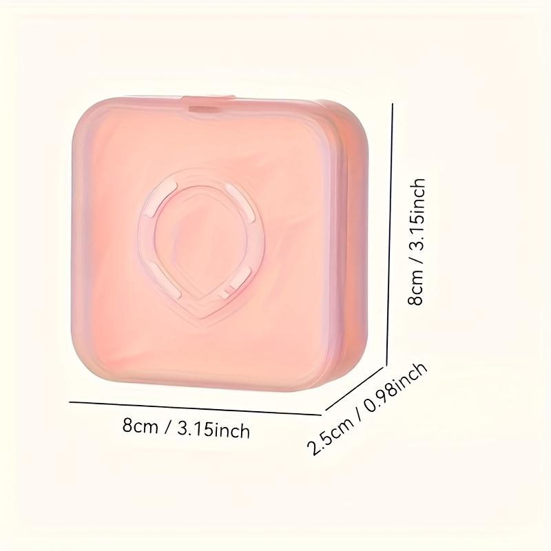 Portable Large-Capacity Square Makeup Powder Puff Storage Boxes - Breathable Dust-Proof Durable Plastic Organizer with Transparent Lids, Pastel Colors