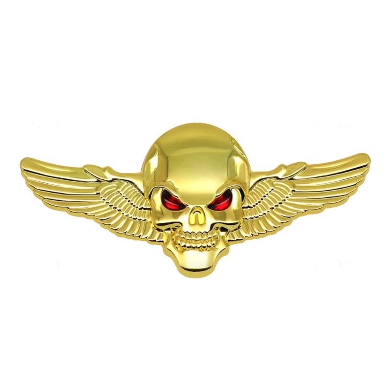 3D Metal Devil Skull Car Emblems Sticker Auto Badge Sticker Bumper Decal for Car SUV Truck Motorbike