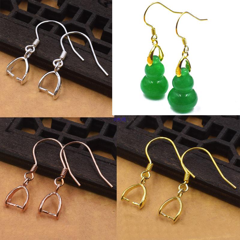 Sterling Silver Plated Earring Findings: Studs with Tray, Ear Hooks, Handmade Dangle Earrings Materials & Accessories.