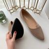 Fashion Women Shoes Fashion Splice Color Mule Flats Pointed Toe Ballerina Ballet Flat Slip on Shoe Zapatos Mujer Loafers Size 35-41