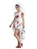 Halloween Ghost Bride Scary Bloody Zombie Wedding Dress Costume