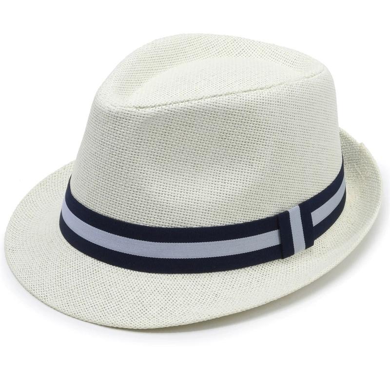 Letní slaměný klobouk na ochranu před sluncem Plážový klobouk proti slunci Pánský univerzální klobouk Jazz styl Britský styl Horký prodejní klobouk proti slunci