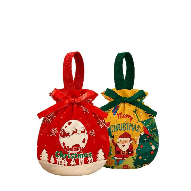 Christmas Goodie Bags Drawstring Holiday Party Favor Pouch For Candy Snack Stocking Stuffers Xmas Gift Sacks
