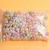 Luminous 500pcs UV Dazzle Necklace Accessories Beaded Material Round Beads Bracelet Jelly Color 10/12/14mm DIY Acrylic Fashion
