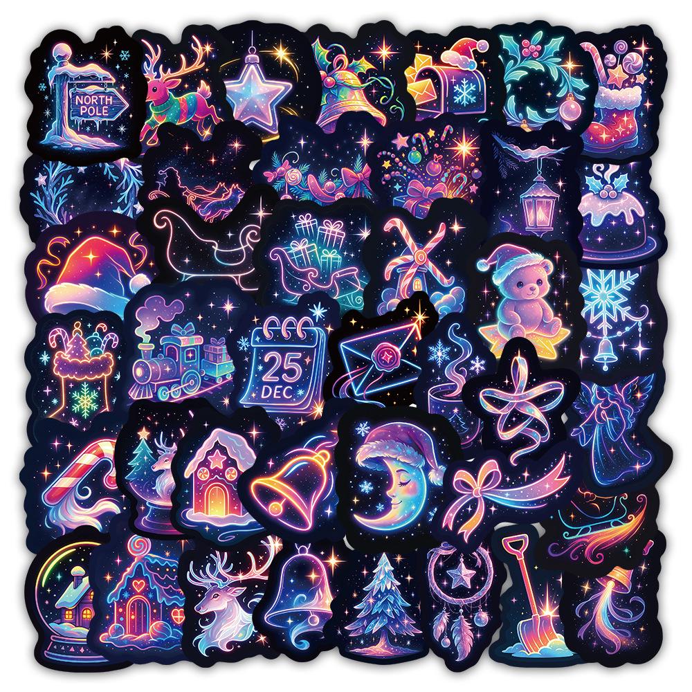 103 Cute Cartoon Animal Christmas Stickers for Envelopes, Gift Bags, and Water Cups