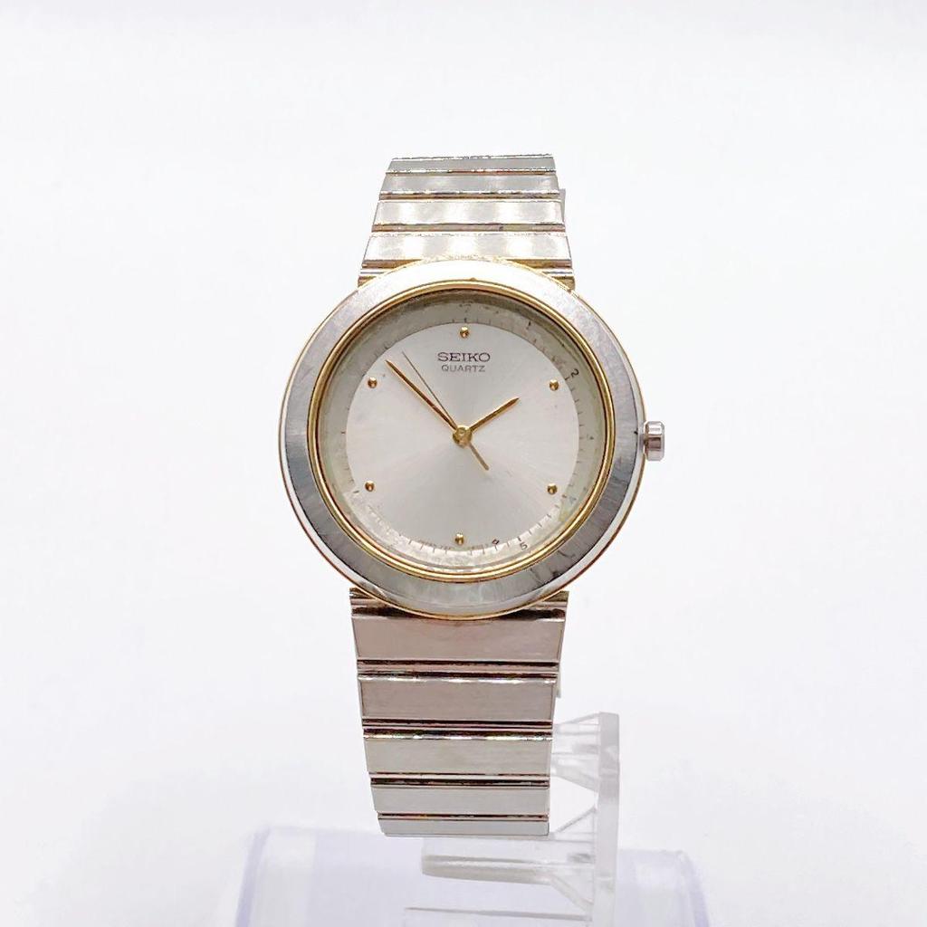 Used 427 SEIKO Men's Watch Quartz Working 80s Vintage Silver