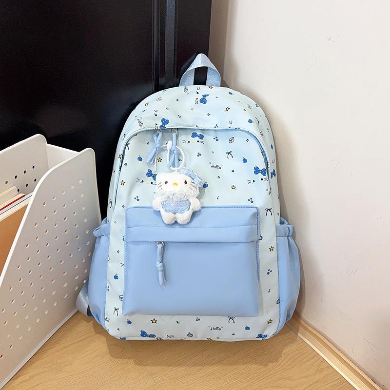 Schoolbag Junior High School High School Student Schoolbag Female Cute Bow Kitten Backpack College Style Cartoon Small Fresh Backpack