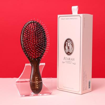Atarah Donmo Cushion Wooden Compact Hair Brush AT-PWCB