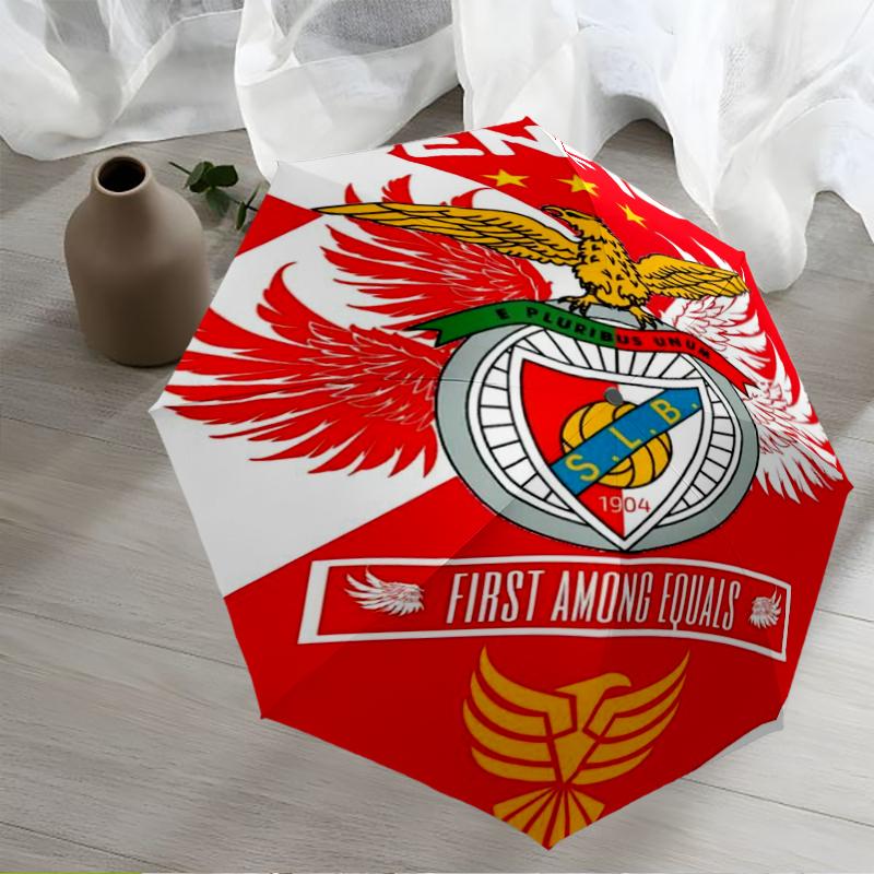 Benfica Theme Automatic Umbrella, Lightweight & Portable, 8 Rib, Perfect for Outdoor Travel, Birthdays, Christmas, Gifts.