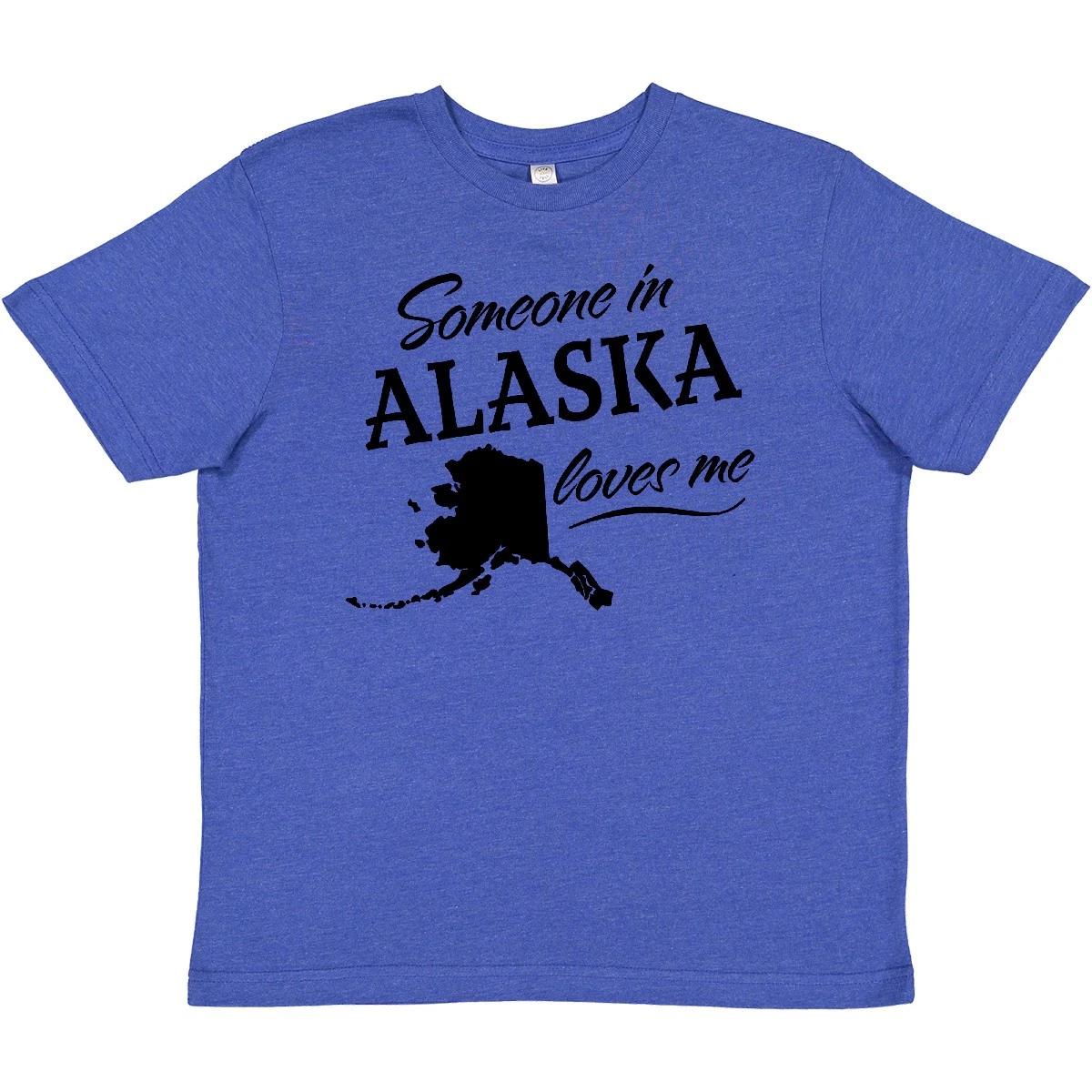 Inktastic Someone In Alaska Loves Me Youth T-Shirt State Home Family Kids Love 130