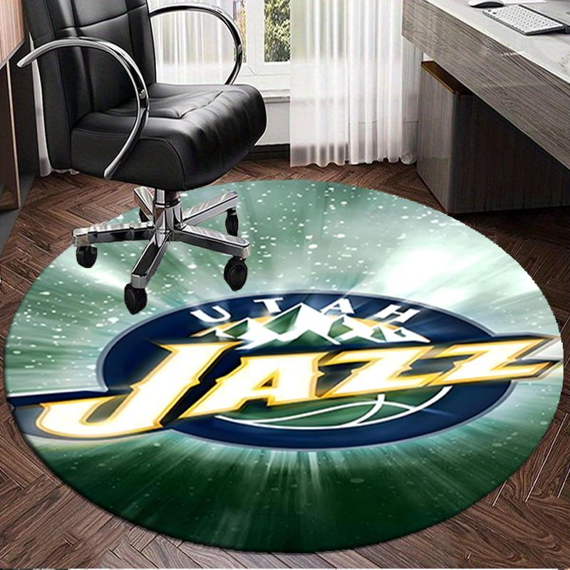 Jazz Basketball Team Round Rug for Livingroom,Bedroom, Palyroom, Chair Rug, Area rug, Circle Carpet, Large Size Fan Christmas gift